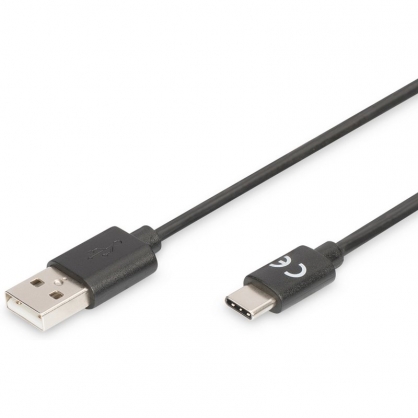 Digitus Cable USB a USB Type-C 2.0 1.8m Negro