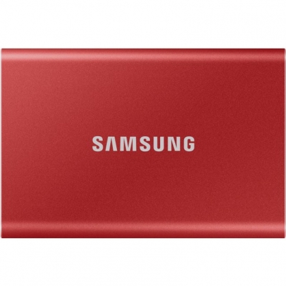 Samsung T7 Disco Duro SSD PCIe NVMe USB 3.2 1TB Rojo Metlico