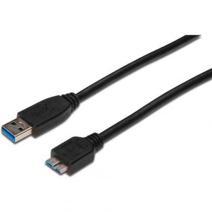 Digitus Cable USB 3.0/MicroUSB B 1.8m Negro