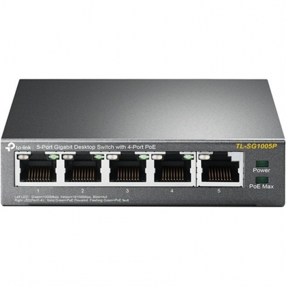 TP- Link TL-SG1005P 5-Port Gigabit Desktop Switch with 4 PoE Ports