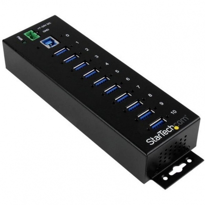 Startech Industrial Hub 10 Ports USB 3.0 with Antistatic Protection and 350W Spikes