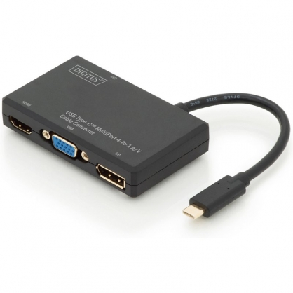 Digitus Convertidor USB Type-C a HDMI/DP/DVI/VGA