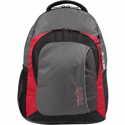 Totto Argon Backpack for Laptop up to 14 & quot; Black / Gray / Red