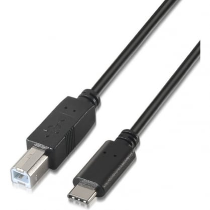 Aisens Cable USB-C 2.0 Macho a USB-B Macho 2m Negro