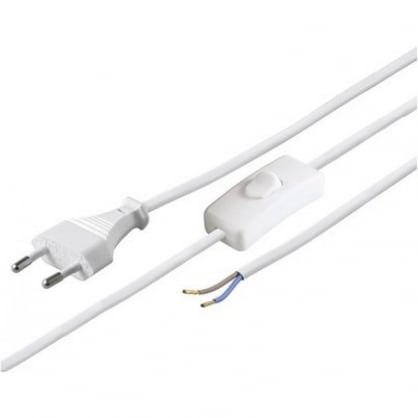 Goobay Cable Alimentacion con Interruptor Tipo C 1.5 m Blanco