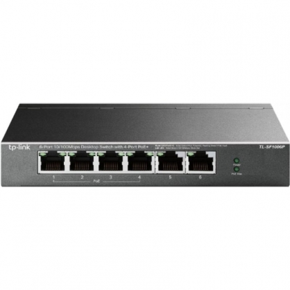 TP-LINK TL-SF1006P 6 Port Fast Ethernet Switch with 4 PoE + Ports