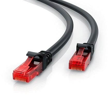 CSL - 5m Cable de Red Gigabit Ethernet LAN Cat.6 RJ45-1000Mbit s - Cable de conexin a Red - UTP - Compatible con Cat.5 Cat.5e Cat.7 - Conmutador Router mdem Punto de Acceso -Negro