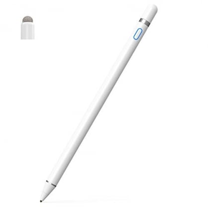 KECOW Lpiz Stylus, Compatible con Apple Pen Lpiz Pantalla tctil Lpiz capacitivos Recargables con Puntas ultrafinas de 1.5 mm con Dos Tapas