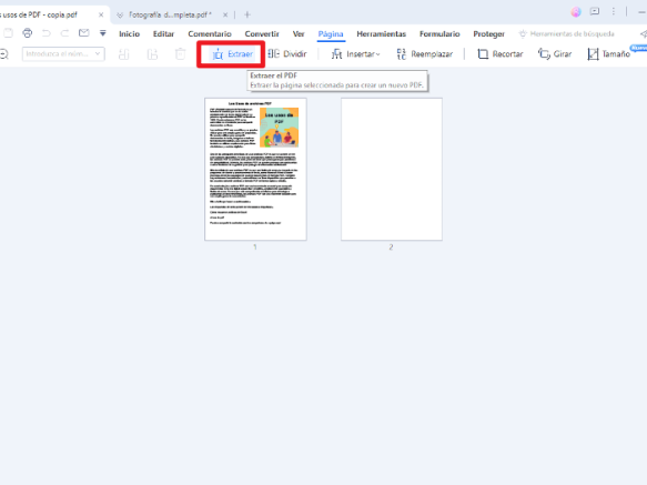 Extracting PDF pages
