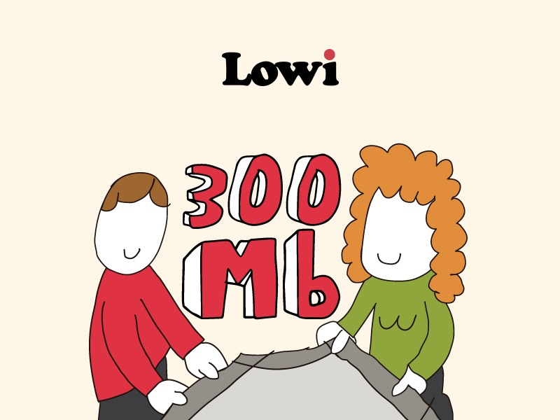 Lowi invita a probar gratis su fibra de 300 Mbps