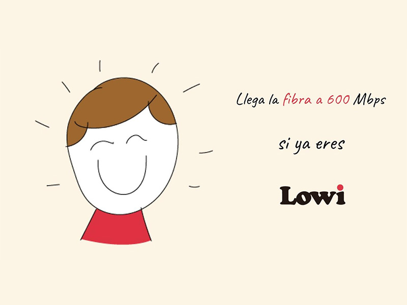 Lowi ampla su oferta con fibra de 600 Mbps