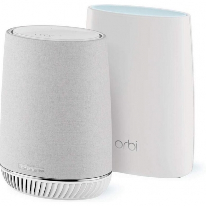 Netgear Orbi RBK50V AC3000 Triband Mesh WiFi System with Orbi Voice Smart Speaker