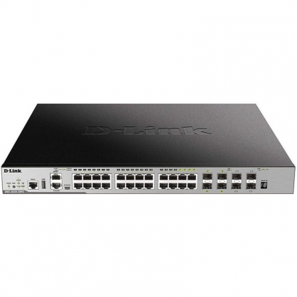 D-Link DGS-3630-28PC / SI Managed Switch 20 Gigabit PoE + Ports 4 SFP 1000 Mbps + 4 10GbE SFP +