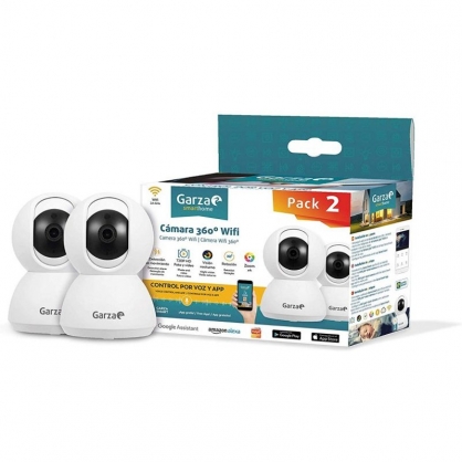 Garza Smarthome Pack 2 Cmaras Vigilancia HD WiFi 360