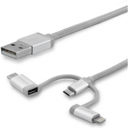 Startech Cable USB Multi Carga Lightning/USB C/Micro USB 2m