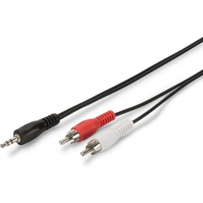 Digitus Cable de Audio Estereo Jack 3.5mm/2x RCA 1.5m