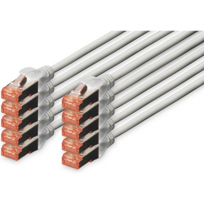 Digitus Cable de Red S-FTP Cat. 6 LSZH 1m Gris 10 Unidades