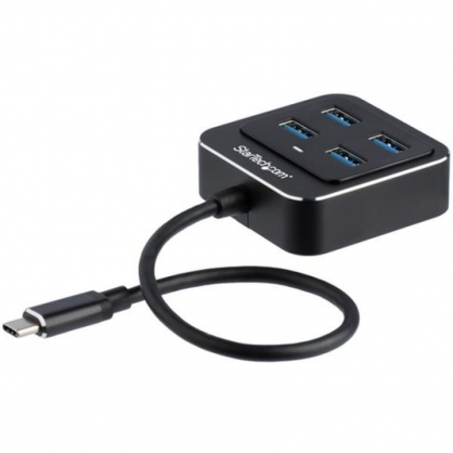 Startech Hub Compacto USB-C de 4x USB 3.1 Negro