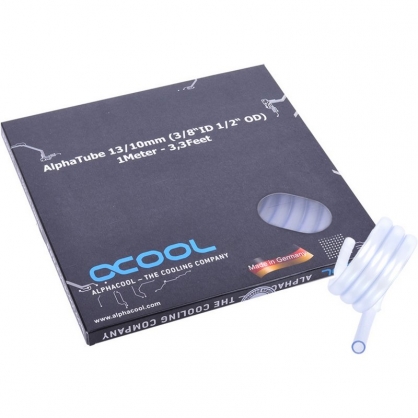 Alphacool AlphaTube HF 13/10 3/8"ID Manguera Transparente 1m