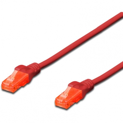 Network Cable UTP RJ45 Cat 6 1m Red