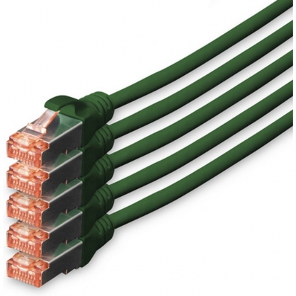 Digitus Network Cable S-FTP Cat. 6 LSZH 10m Green 5 Units