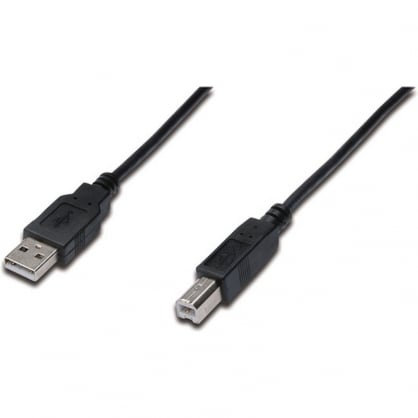 Digitus Cable de Conexión USB Tipo A-B 0.5m Negro
