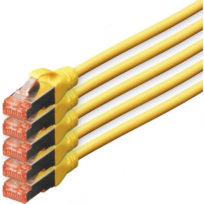 Digitus Network Cable S-FTP Cat. 6 LSZH 10m Yellow 5 Units