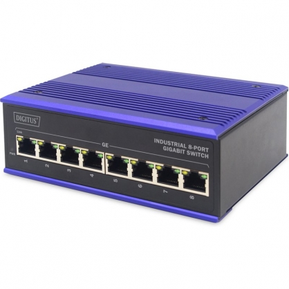 Digitus Industrial Switch 8 Gigabit Ports Extended Temperature Range