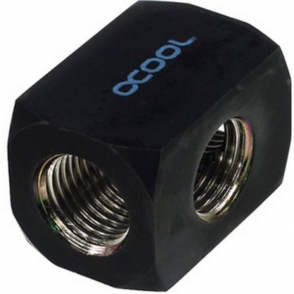 Alphacool 17030 HF TEE Round G1/4 Conector para Refrigeracin Lquida Negro