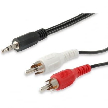 Equip Cable Audio Mini Jack 3.5mm Macho a 2 RCA Macho 2.5m