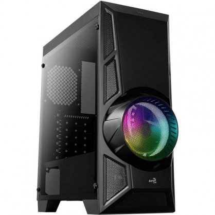 Aerocool AeroEngine RGB Cristal Templado USB 3.0 Negra