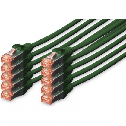 Digitus Network Cable S-FTP Cat. 6 LSZH 1m Green 10 Units