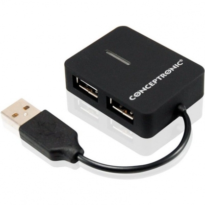 Conceptronic Mini Travel Hub 4 Puertos USB 2.0