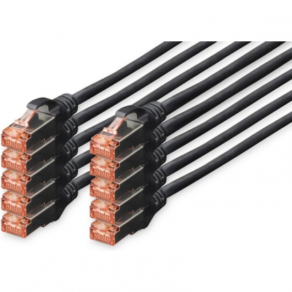 Digitus Network Cable S-FTP Cat. 6 LSZH 3m Black 10 Units