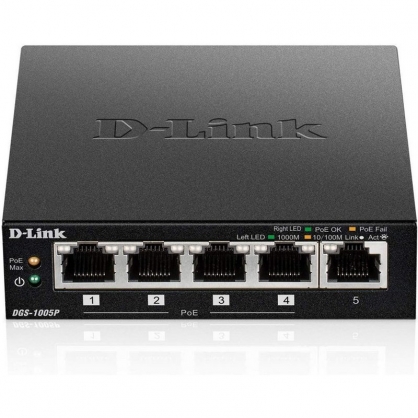 D-Link DGS-1005P Switch 5 ports Gigabit PoE +
