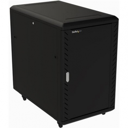 StarTech 18U Server Cabinet with Leveling Feet Casters