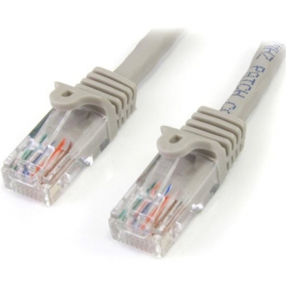 Startech Cable de Red Fast Ethernet Cat5e RJ45 sin Enganche Cable Patch Snagless 3m Gris