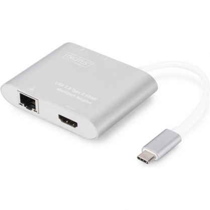 Digitus Adaptador USB 3.0 Type-C a Ethernet/HDMI/2x USB 3.0