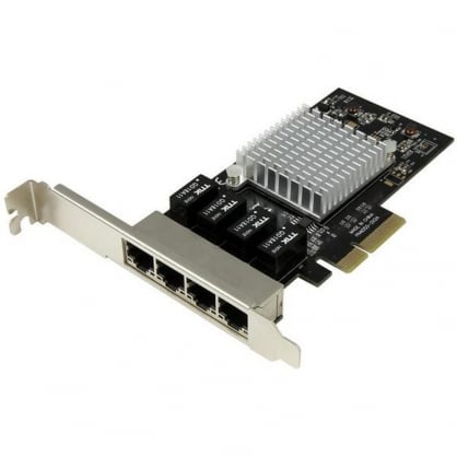 Startech Tarjeta de Red PCI Express Ethernet Gigabit con 4 Puertos RJ45 Chipset Intel i350