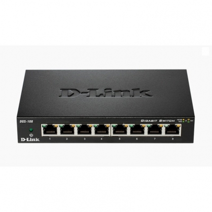 D-link DGS-108 Switch 8 Ports 10/100 / 1000Mbps
