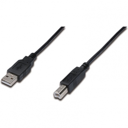 Digitus Cable de Conexión USB Tipo A-B 1.8m Conform Negro