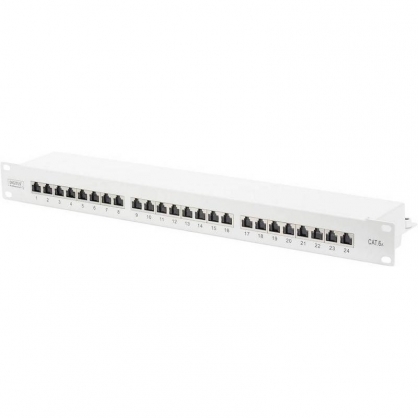 Digitus Screened Patch Panel EA 24 Port Cat. 6A Gray