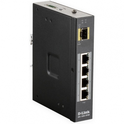 D-Link DIS-100G-5PSW Switch Industrial No Gestionable 4 Puertos Gigabit PoE 120W + 1 Puerto SFP