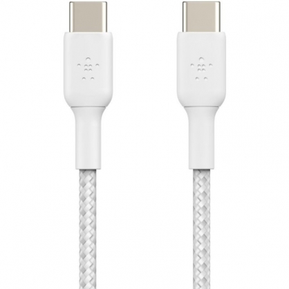 Belkin Boost Charge Cable Trenzado USB-C a USB-C Carga Rápida 1m Blanco