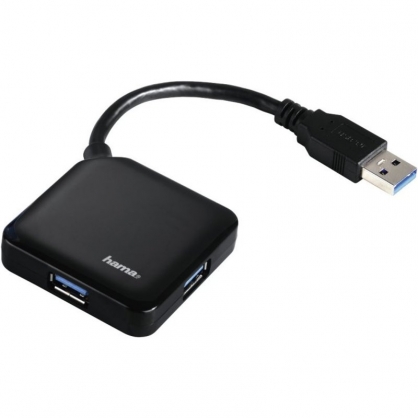 Hama Hub USB 3.0 Negro
