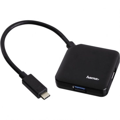 Hama PC Hub USB-C Negro