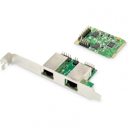 Digitus Tarjeta de red Dual Gigabit Ethernet Mini PCI Express