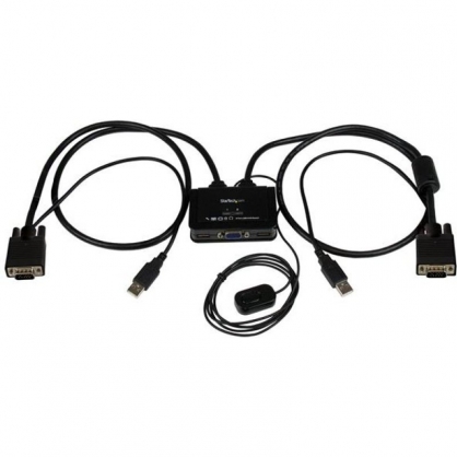 StarTech Switch Conmutador KVM de Cable 2 Puertos VGA USB