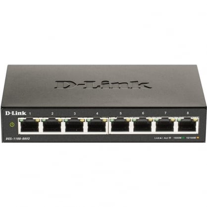 D-Link DGS-1100-08V2 Managed Switch 8 Gigabit Ethernet Ports