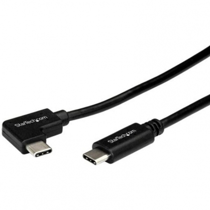StarTech Cable USB-C a USB-C Acodado a la Derecha 1m Negro